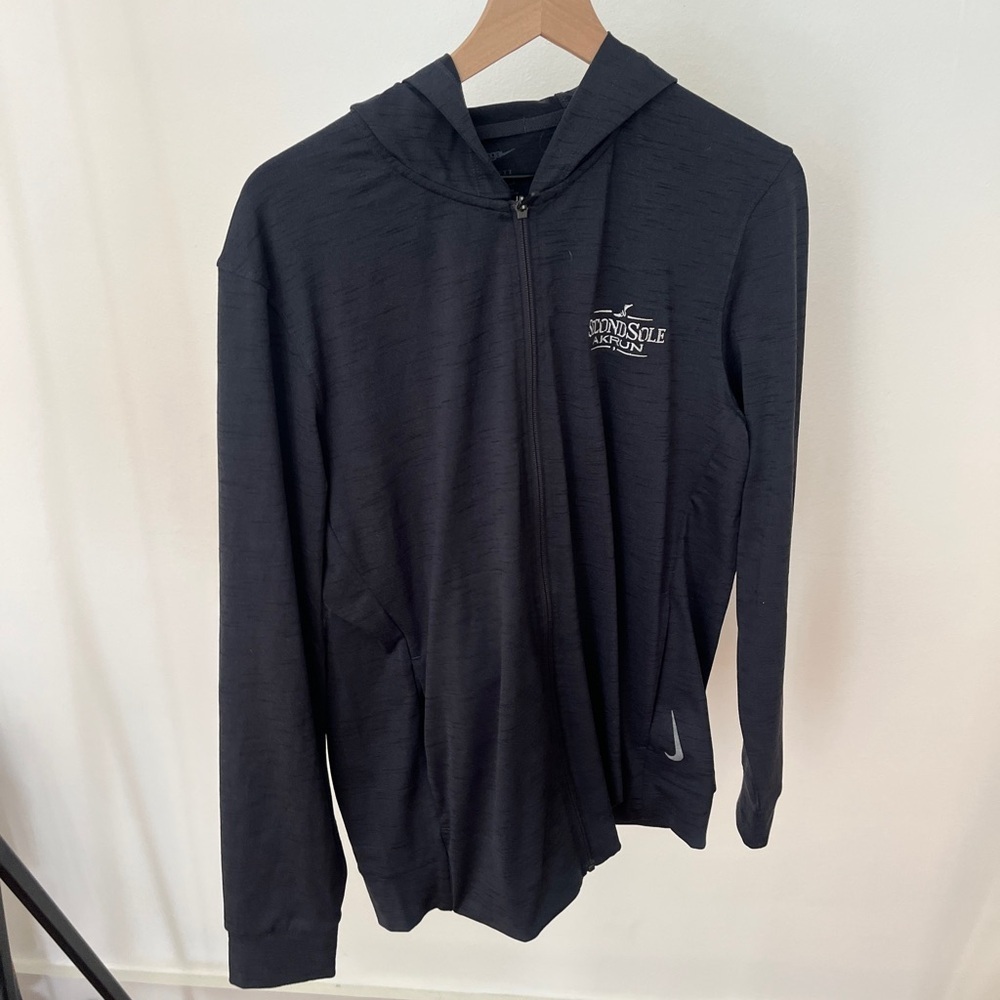 Black Nike Dri-Fit Yoga Zip Up Jacket, Second Sole Arkun Branded